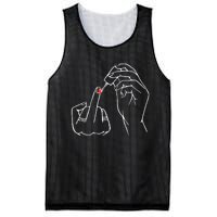 Middle Finger Red Nail Polish Mesh Reversible Basketball Jersey Tank