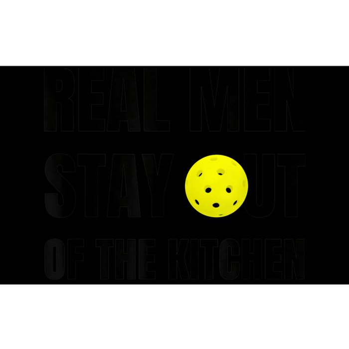 M.e.ns Funny Real M.e.n Stay Out of the Kitchen Pickleball Bumper Sticker