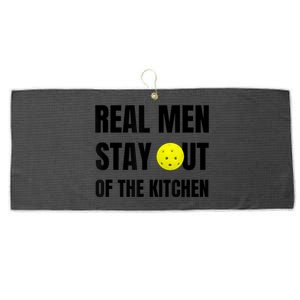 M.e.ns Funny Real M.e.n Stay Out of the Kitchen Pickleball Large Microfiber Waffle Golf Towel