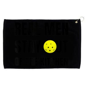 M.e.ns Funny Real M.e.n Stay Out of the Kitchen Pickleball Grommeted Golf Towel