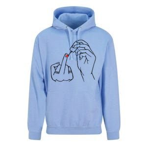 Middle Finger Red Nail Polish Unisex Surf Hoodie