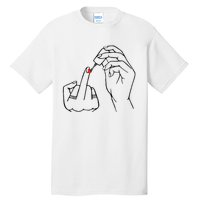 Middle Finger Red Nail Polish Tall T-Shirt