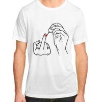 Middle Finger Red Nail Polish Adult ChromaSoft Performance T-Shirt