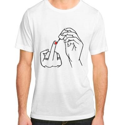 Middle Finger Red Nail Polish Adult ChromaSoft Performance T-Shirt