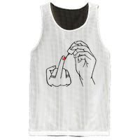 Middle Finger Red Nail Polish Mesh Reversible Basketball Jersey Tank