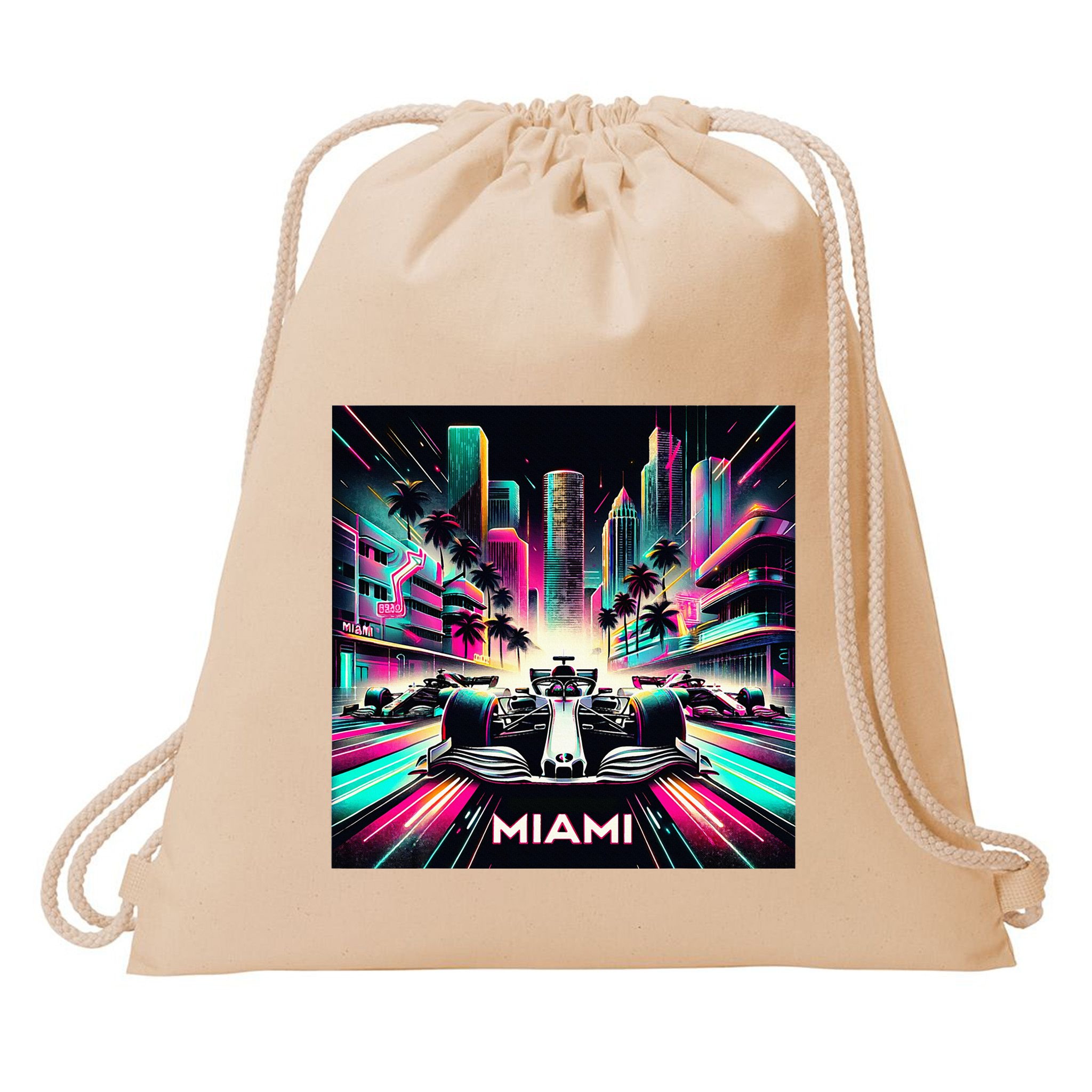 Miami Formula Racing Circuits Sport Drawstring Bag
