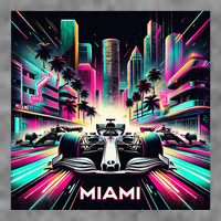 Miami Formula Racing Circuits Sport 7-Panel Snapback Hat