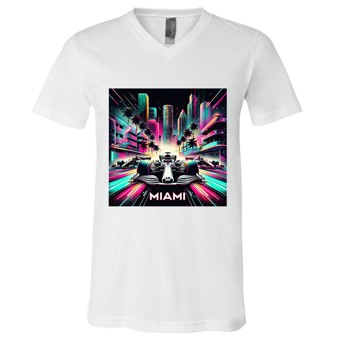 Miami Formula Racing Circuits Sport V-Neck T-Shirt