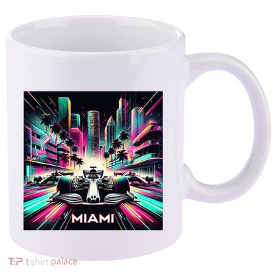 Miami Formula Racing Circuits Sport 11oz C Handle Ceramic Mug