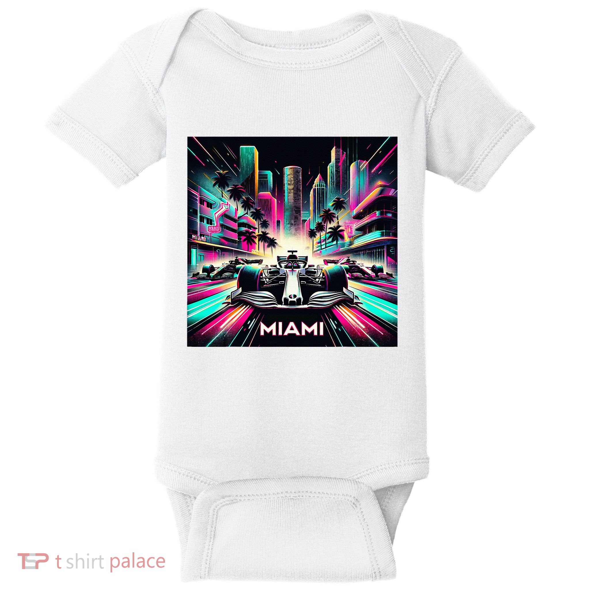 Miami Formula Racing Circuits Sport Baby Bodysuit