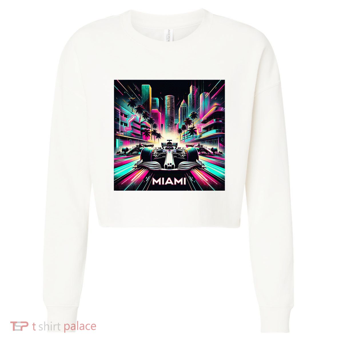 Miami Formula Racing Circuits Sport Cropped Pullover Crew
