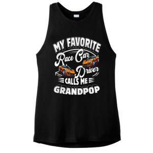 My Favorite Race Car Driver Calls Me Grandpop Grandpa Gift Ladies PosiCharge Tri-Blend Wicking Tank