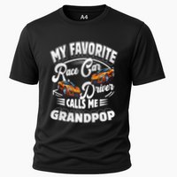 My Favorite Race Car Driver Calls Me Grandpop Grandpa Gift Cooling Performance Crew T-Shirt