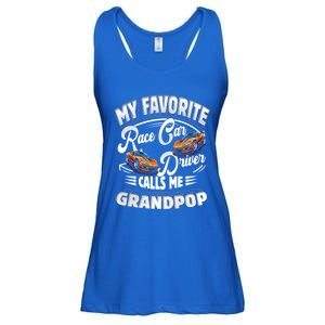 My Favorite Race Car Driver Calls Me Grandpop Grandpa Gift Ladies Essential Flowy Tank