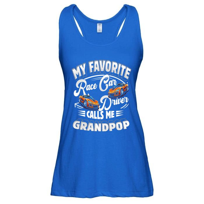 My Favorite Race Car Driver Calls Me Grandpop Grandpa Gift Ladies Essential Flowy Tank