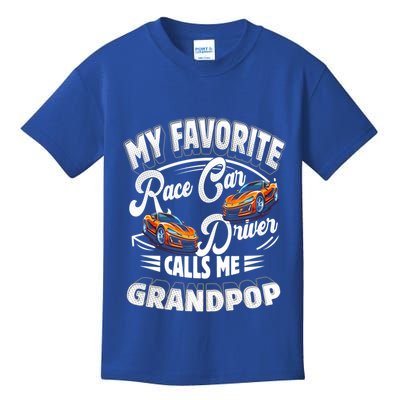 My Favorite Race Car Driver Calls Me Grandpop Grandpa Gift Kids T-Shirt
