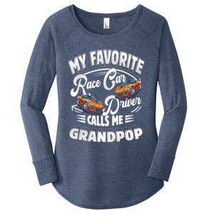 My Favorite Race Car Driver Calls Me Grandpop Grandpa Gift Women's Perfect Tri Tunic Long Sleeve Shirt