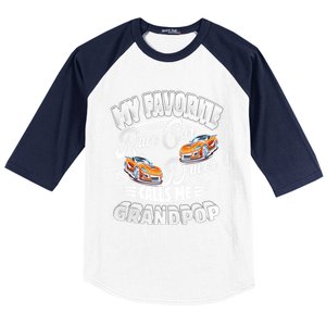 My Favorite Race Car Driver Calls Me Grandpop Grandpa Gift Baseball Sleeve Shirt