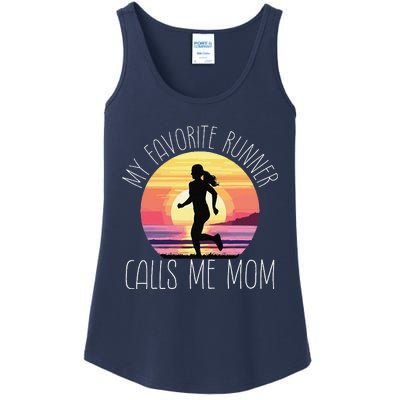 My Favorite Runner Calls Me Mom Ladies Essential Tank