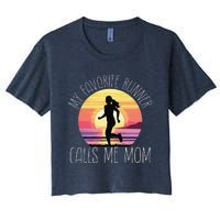 My Favorite Runner Calls Me Mom Women's Crop Top Tee