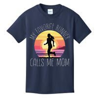 My Favorite Runner Calls Me Mom Kids T-Shirt