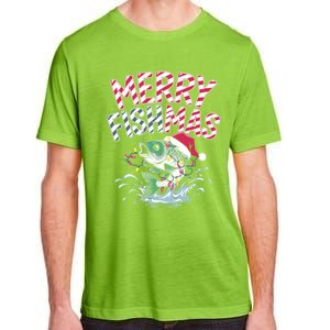 Merry Fishmas Santa Fishing Lovers Funny Fisher Christmas Gift Adult ChromaSoft Performance T-Shirt