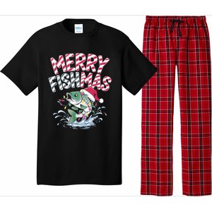 Merry Fishmas Santa Fishing Lovers Funny Fisher Christmas Gift Pajama Set