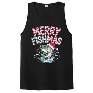 Merry Fishmas Santa Fishing Lovers Funny Fisher Christmas Gift PosiCharge Competitor Tank