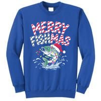 Merry Fishmas Santa Fishing Lovers Funny Fisher Christmas Gift Sweatshirt