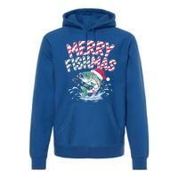 Merry Fishmas Santa Fishing Lovers Funny Fisher Christmas Gift Premium Hoodie