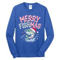 Merry Fishmas Santa Fishing Lovers Funny Fisher Christmas Gift Tall Long Sleeve T-Shirt