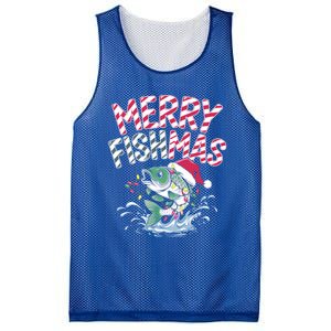 Merry Fishmas Santa Fishing Lovers Funny Fisher Christmas Gift Mesh Reversible Basketball Jersey Tank