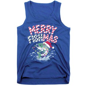 Merry Fishmas Santa Fishing Lovers Funny Fisher Christmas Gift Tank Top