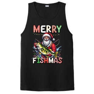 Merry Fishmas Santa Fishing Lovers Funny Fisher Christmas Gift PosiCharge Competitor Tank