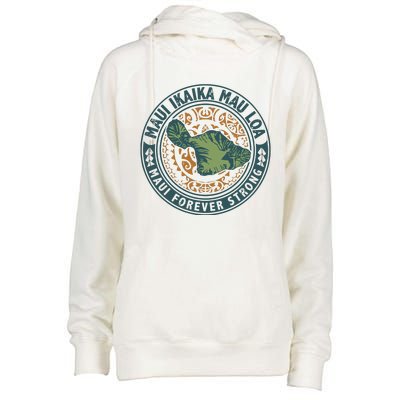 Maui Forever Strong Womens Funnel Neck Pullover Hood