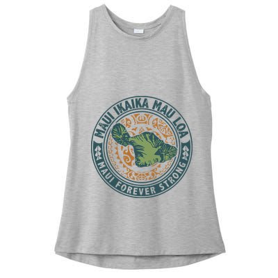 Maui Forever Strong Ladies PosiCharge Tri-Blend Wicking Tank