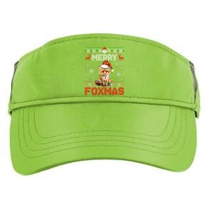 Merry Foxmas Santa Fox Lights Fox Lovers Ugly Xmas Cute Gift Adult Drive Performance Visor