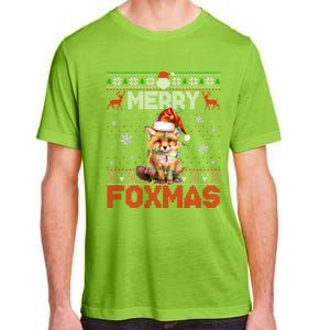 Merry Foxmas Santa Fox Lights Fox Lovers Ugly Xmas Cute Gift Adult ChromaSoft Performance T-Shirt