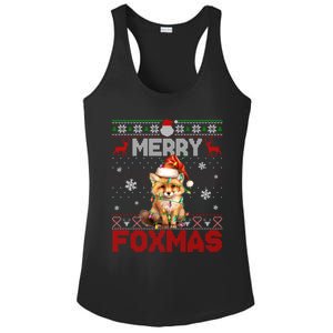 Merry Foxmas Santa Fox Lights Fox Lovers Ugly Xmas Cute Gift Ladies PosiCharge Competitor Racerback Tank