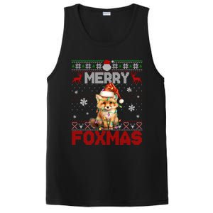 Merry Foxmas Santa Fox Lights Fox Lovers Ugly Xmas Cute Gift PosiCharge Competitor Tank