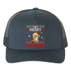 Merry Foxmas Santa Fox Lights Fox Lovers Ugly Xmas Cute Gift Yupoong Adult 5-Panel Trucker Hat