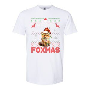 Merry Foxmas Santa Fox Lights Fox Lovers Ugly Xmas Cute Gift Softstyle CVC T-Shirt