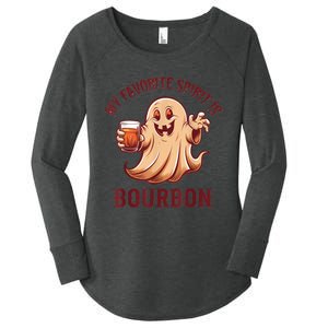 My Favorite Spirit Is Bourbon | Bourbon Lover Gifts Women's Perfect Tri Tunic Long Sleeve Shirt