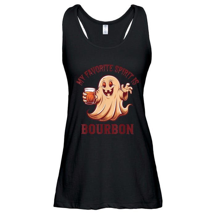 My Favorite Spirit Is Bourbon | Bourbon Lover Gifts Ladies Essential Flowy Tank