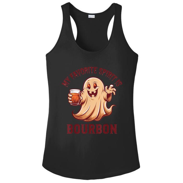 My Favorite Spirit Is Bourbon | Bourbon Lover Gifts Ladies PosiCharge Competitor Racerback Tank