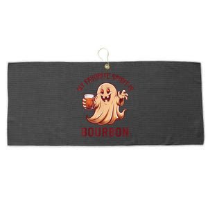 My Favorite Spirit Is Bourbon | Bourbon Lover Gifts Large Microfiber Waffle Golf Towel