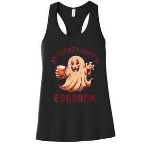 My Favorite Spirit Is Bourbon | Bourbon Lover Gifts Women's Racerback Tank