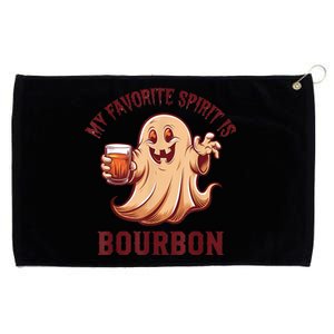 My Favorite Spirit Is Bourbon | Bourbon Lover Gifts Grommeted Golf Towel