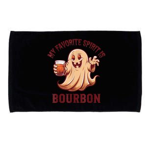 My Favorite Spirit Is Bourbon | Bourbon Lover Gifts Microfiber Hand Towel