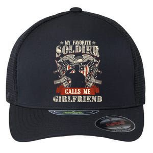 My Favorite Soldier Calls Me Friend Proud Army Family Meaningful Gift Flexfit Unipanel Trucker Cap